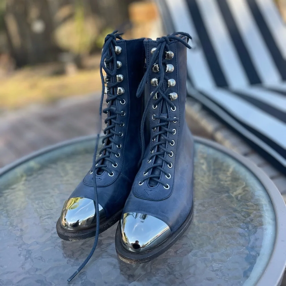Jeffrey Campbell Zorro Leather Boots Size 6 - Picture 2 of 16